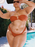 Janea Bikini Bottoms Rust Curve