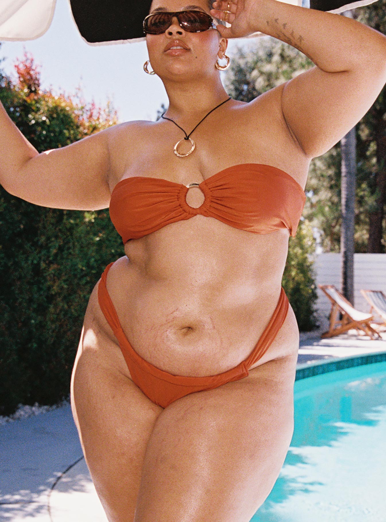 Janea Bikini Bottoms Rust Curve